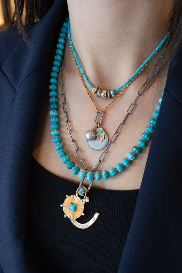 Luxe Lexi Lock Necklace: 2mm Gold-Filled Round Box Chain