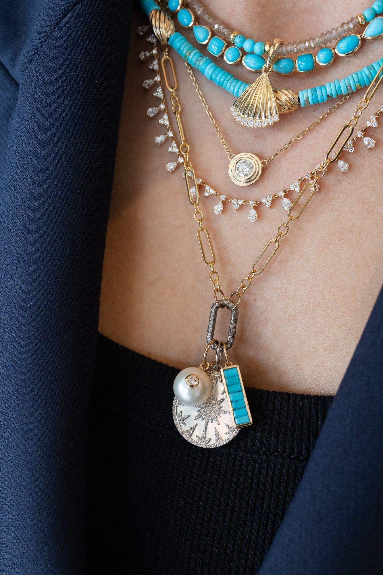 Luxe Lexi Lock Necklace: Gold-Filled Mixed Paperclip Link