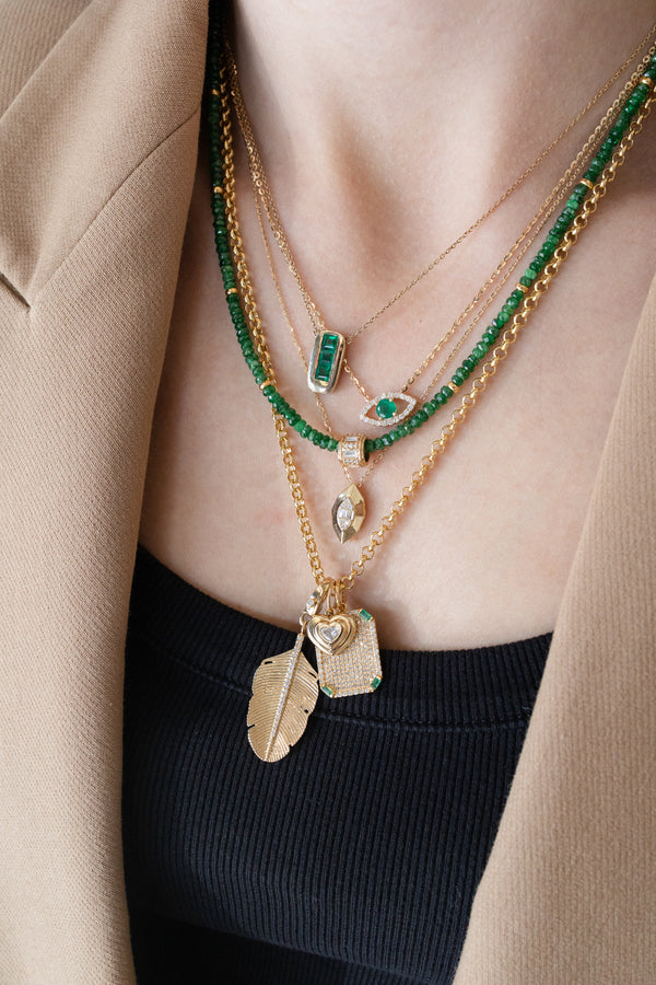 3mm Faceted Tsavorite Rondelle Necklace