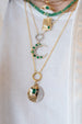 14K Gold Fanned Half Diamond Disc Charm
