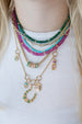 14K Gold Bar & Round Link Hollow Chain