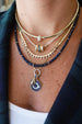 14K Gold Mix Shape Diamond Segmented Bar Necklace