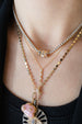 14K Gold 4 Diamond Dainty Lariat Necklace