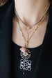 14K Gold 4 Diamond Dainty Lariat Necklace