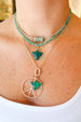 Small 14K Gold Carved Green Onyx Thunderbird Charm