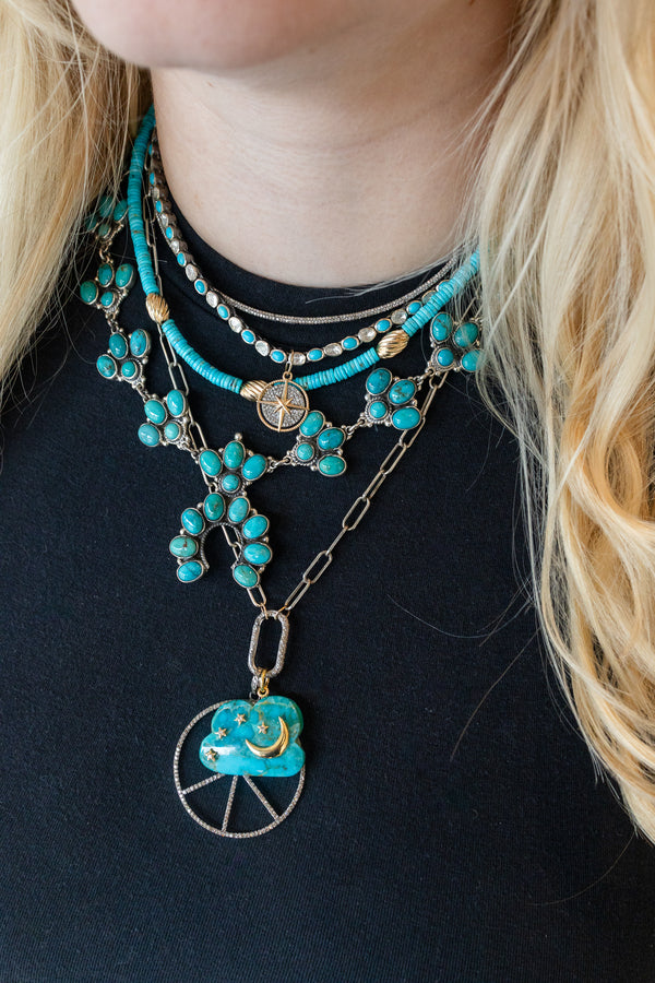Federico Mini Dark Turquoise Squash Blossom