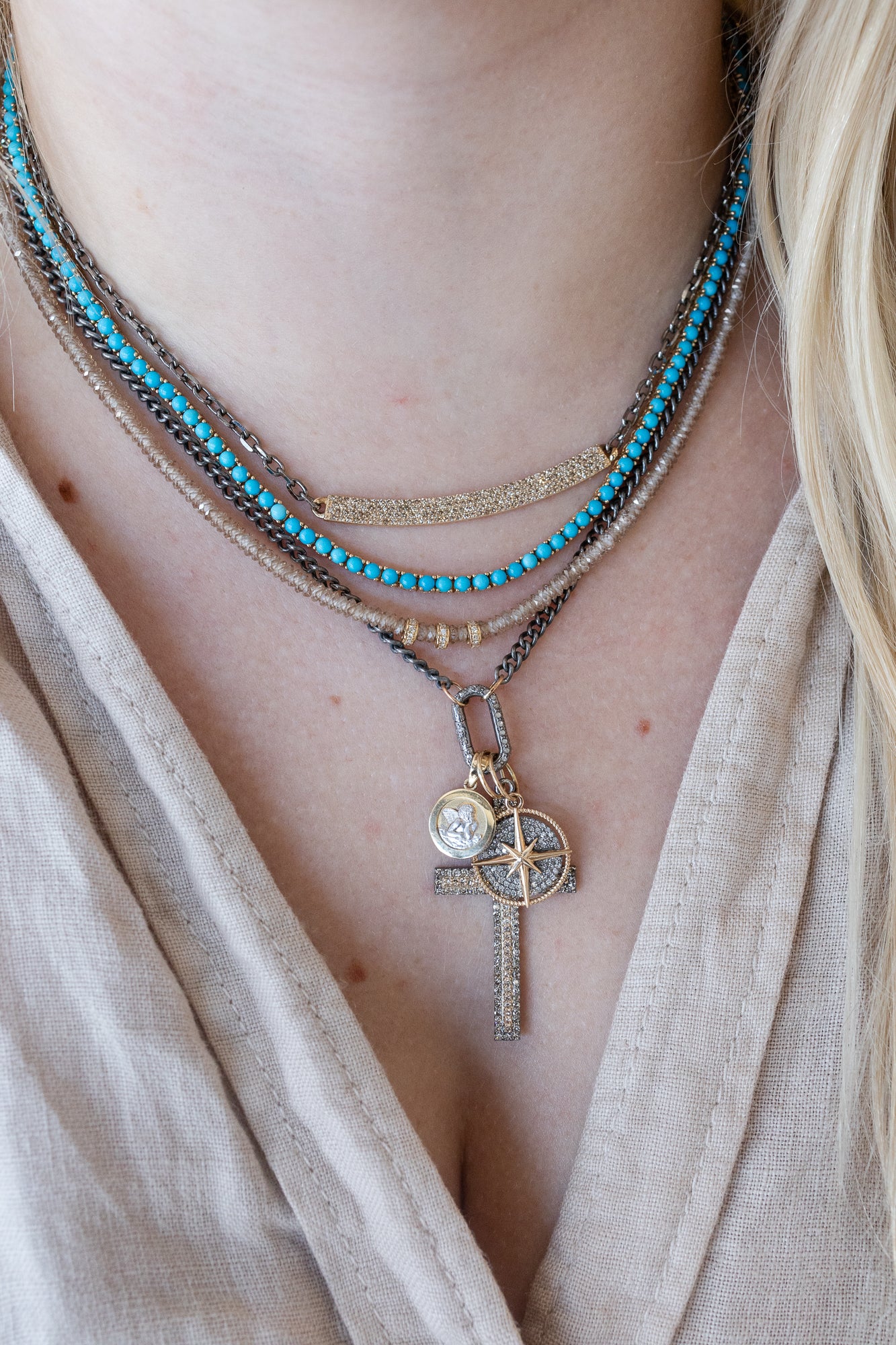 The Luxe Lexi Lock Necklace: Silver Cuban Chain