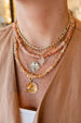 14K Gold Carved Citrine Diamond Flower Charm