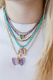 14K Gold Baguette Amethyst Bar Charm