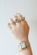 14K Gold Puffy Dome Peridot Ring