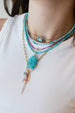4mm Smooth Round Turquoise Rondelle Necklace