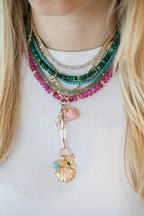 8mm Pink Sapphire Rondelle Necklace