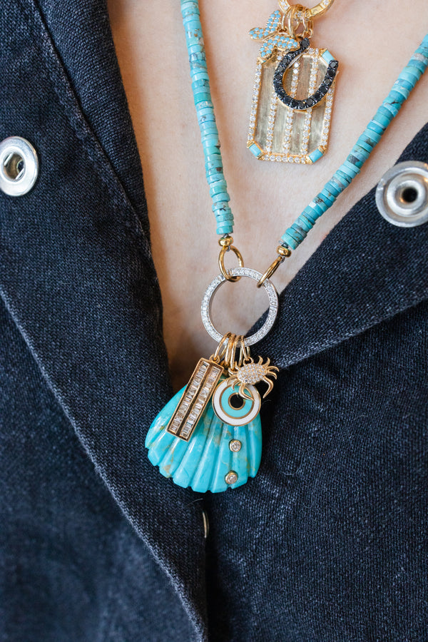 Mini 14K Gold Diamond Crab Charm