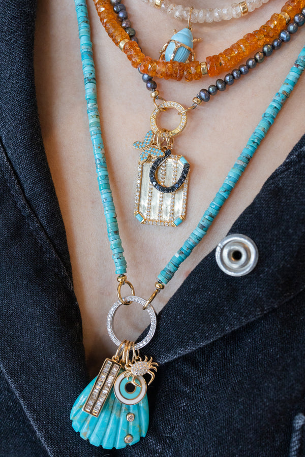 Mini 14K Gold Turquoise Mini Butterfly Charm