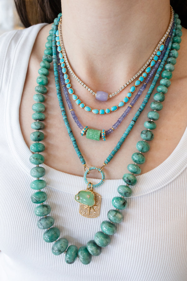 Lock Ready: 4mm Heishi Dark Turquoise Strand