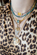 14K Gold Carved Lemon Jade Tube Spacer