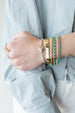 14K Gold 8 Diamond & Turquoise Tennis Bracelet