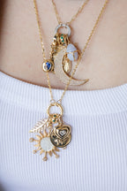 22" 14K Gold Small Cable Chain 12mm Simple Lock Necklace
