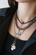 Inlaid Abalone Disco Ball Rondelle Necklace