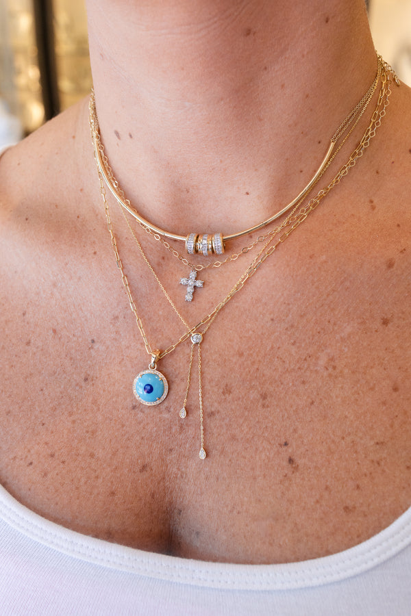 XS 14K Gold Paper Clip Chain