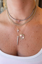 Silver Thin Diamond Choker