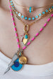 Mini 14K Gold Turquoise Diamond Bug Charm