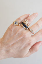 14K Gold Diamond Belt Buckle Ring