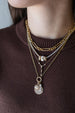 14K Gold Dainty Pear Diamond Y Lariat Necklace