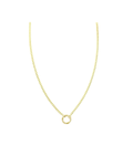 14K Gold 12mm Diamond Circle Lock 2mm Cuban Chain