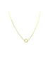 12mm 14K Gold Lock Necklace: 2mm Valentino Chain