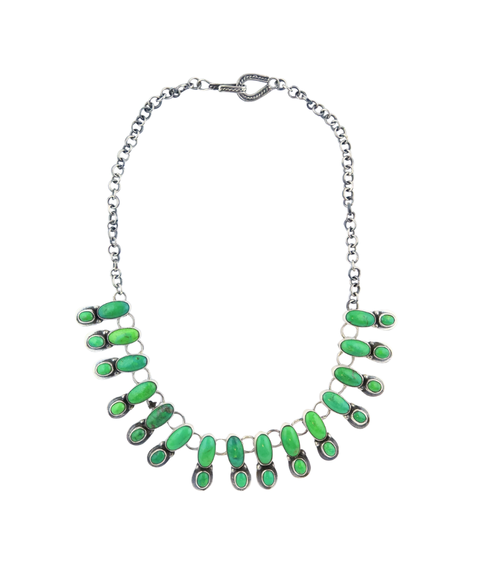Federico Carico Lake Green Turquoise Bib Necklace