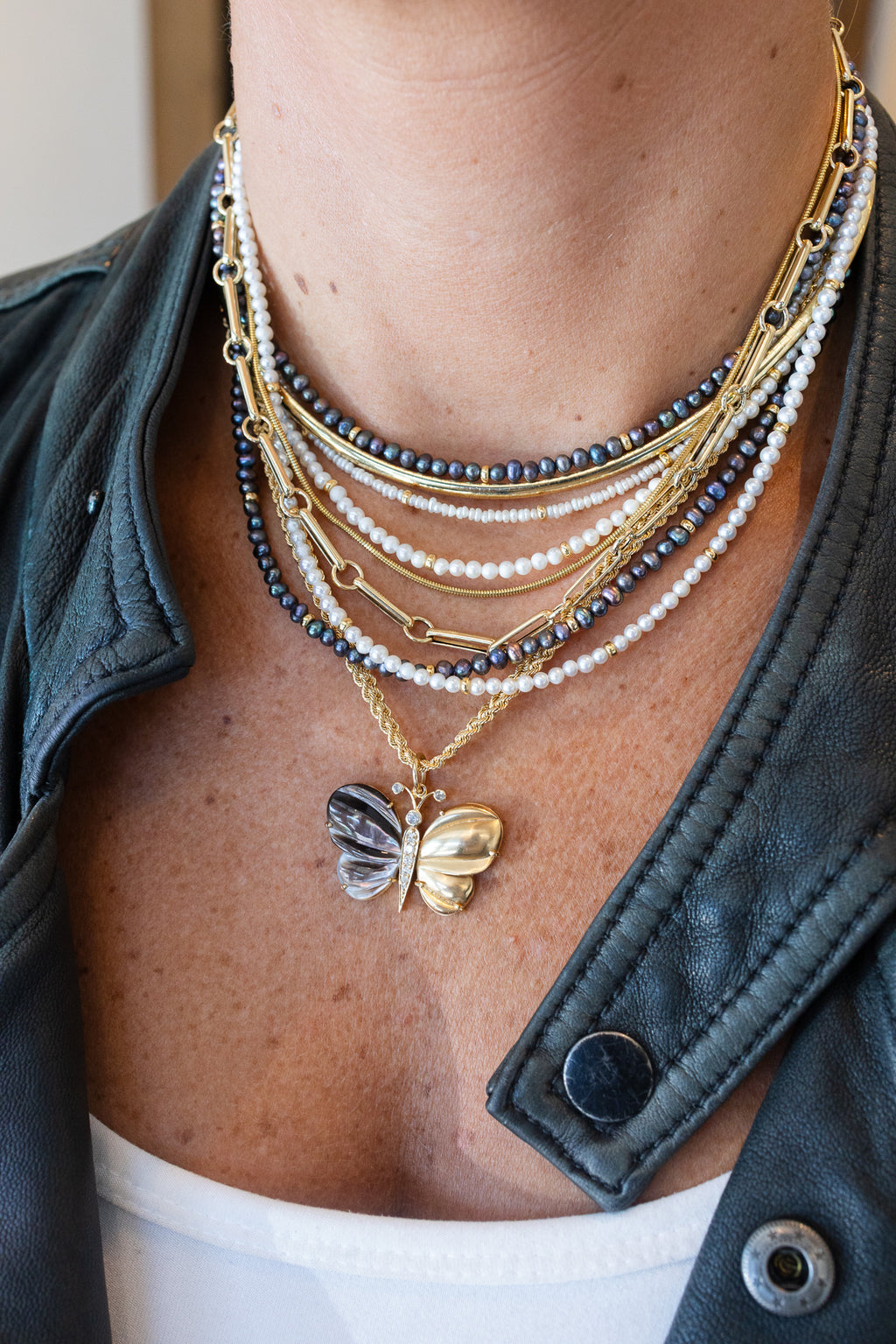 Seed Pearl Rondelle Necklace