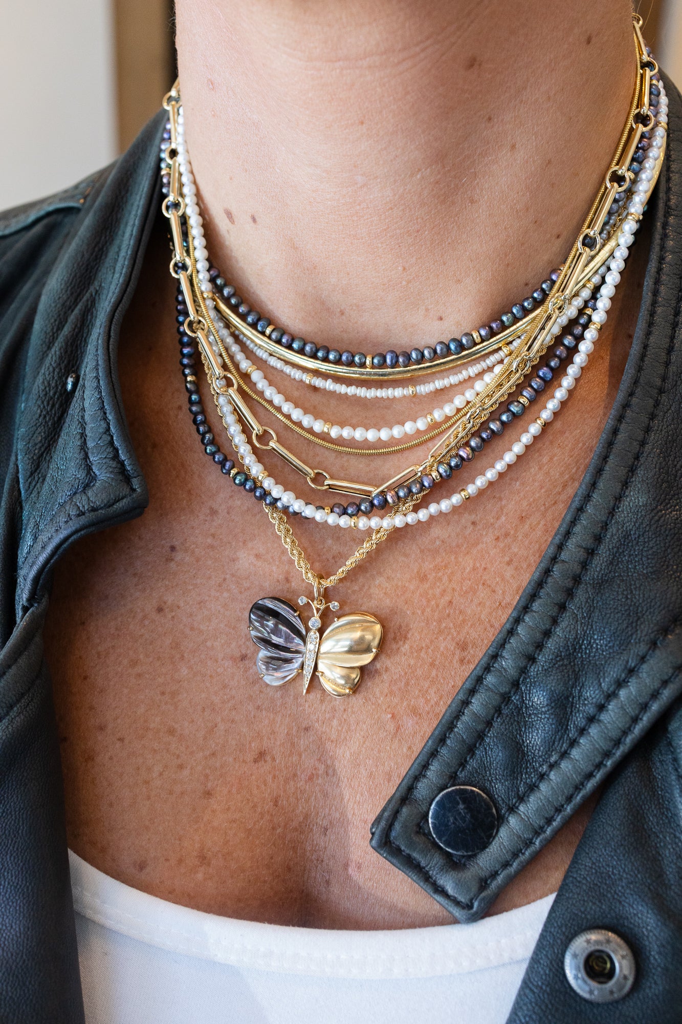 Seed Pearl Rondelle Necklace