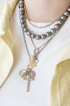 Small Silver Half & Half Mother of Pearl Diamond Heart Charm