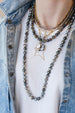 The Eva Lock Necklace: Gold Filled Figaro Chain