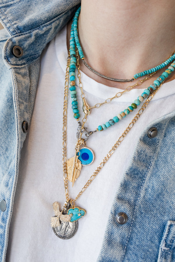 The Eva Lock Necklace: Arizona Turquoise