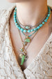 Kingman Turquoise Oval Rondelle Necklace