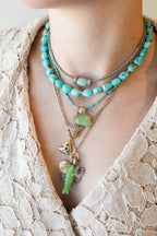 14K Gold Mini Chrysoprase Cloud Charm
