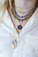 14K Gold Diamond Ivory Snake Pendant