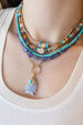 14K Gold Carved Chalcedony Fish Charm