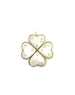 XL 14K Gold Mother of Pearl Diamond Clover Charm