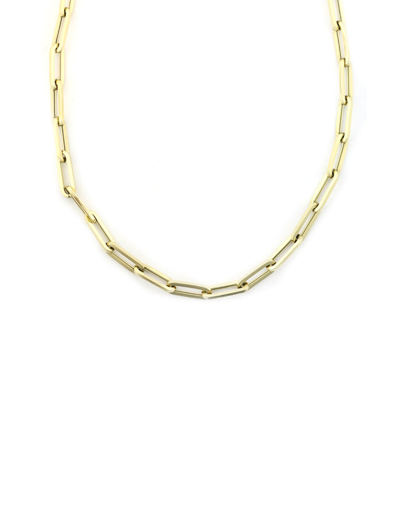 14K Gold 6mm XL Paper Clip Chain