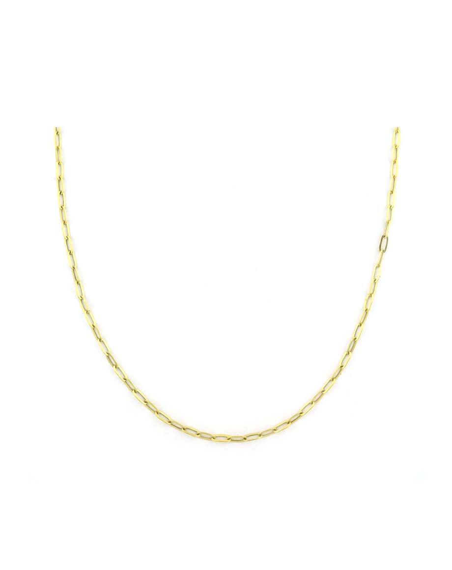 2.5x6mm XS 14K Gold Flat Paper Clip Chain