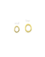 Small 14K Yellow Gold Oval Channel Set Diamond Spacer