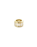 14K Gold Baguette Diamond Barrel Spacer