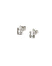 14K White Gold Baguette Diamond Square Studs
