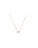 14K Gold Bezel Cupcake .05ct Diamond Necklace