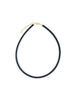 14K 3mm Black Leather Cord Choker