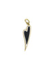 14K Gold Melting Onyx Diamond Heart Charm