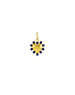 Small 14K Gold Sapphire Framed Shiny Heart Charm